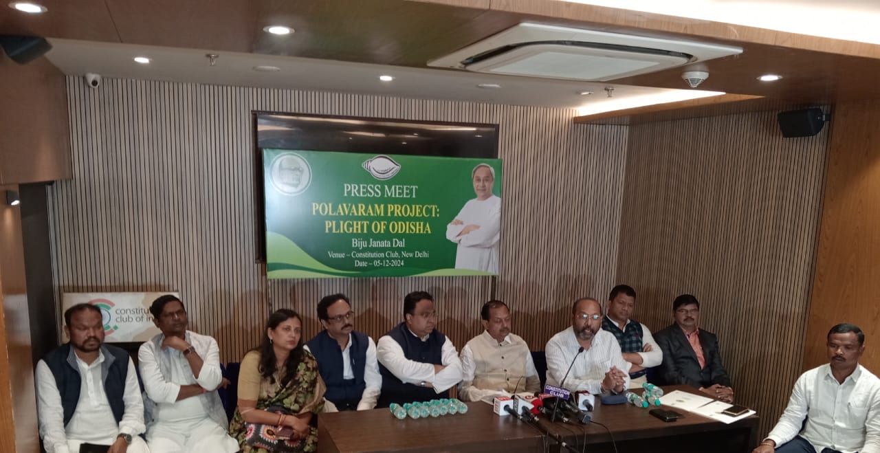 Biju Janata Dal Delegation Raises Concerns Over Polavaram Project atPress Meet in New Delhi